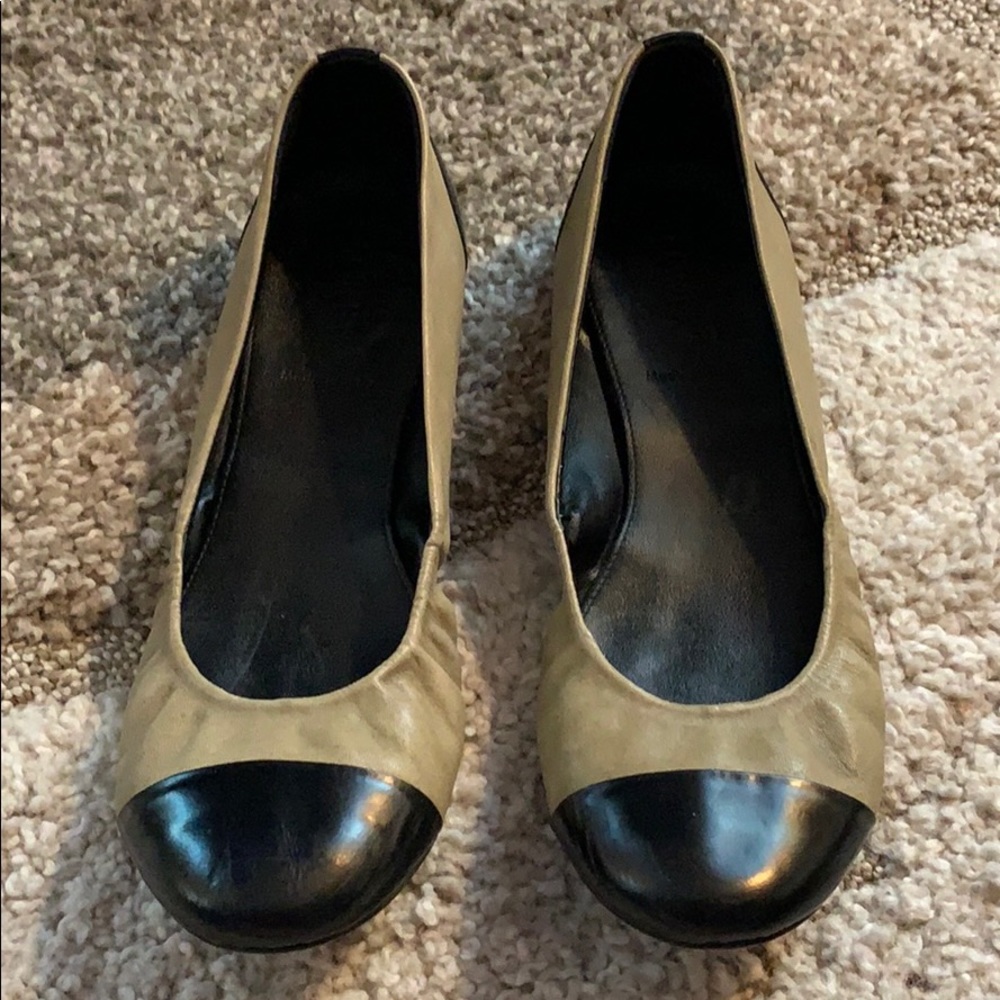 J Crew Two Tone Leather Cece Ballet Flats - Size 8